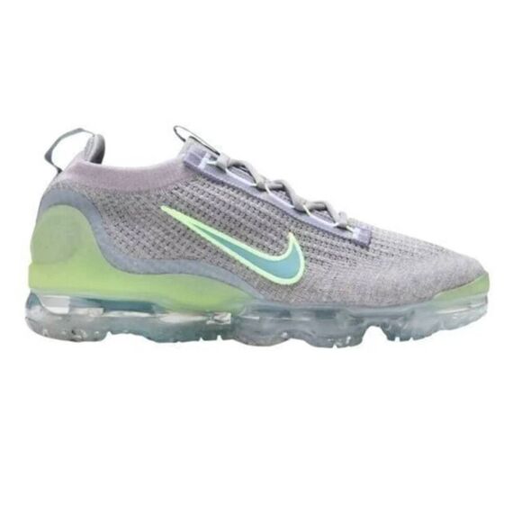 NIKE Air VaporMax 2021 FK "Grey Light Liquid Lime" Running Shoes Size 10 - Picture 1 of 15